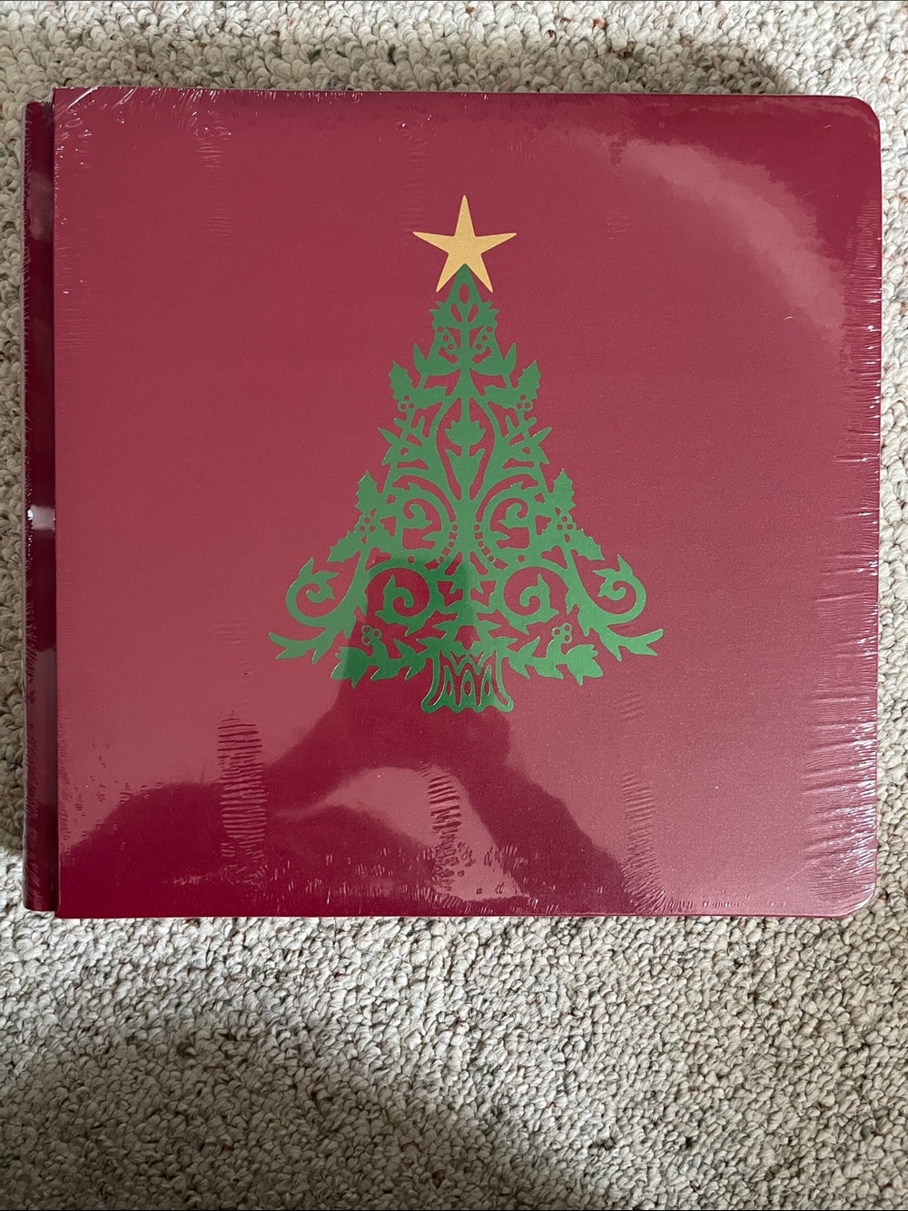 Creative Memories Red Holiday Album with Green Tree and Gold Star